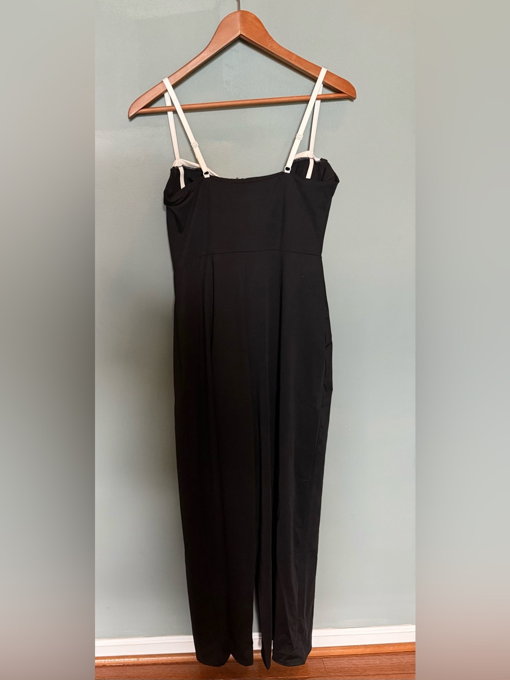 NWT Popilush Built-In Shapewear Contrast Trim Formal Wide-Leg Dressy Jumpsuit - Picture 10 of 14
